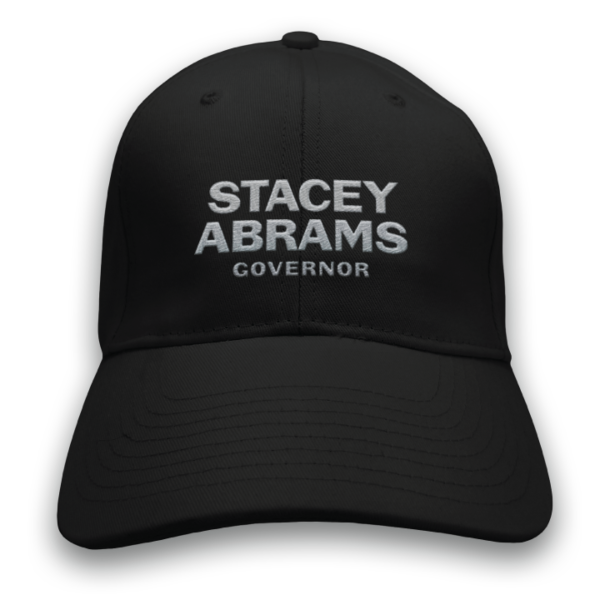 black embroidered stacey abrams ballcap