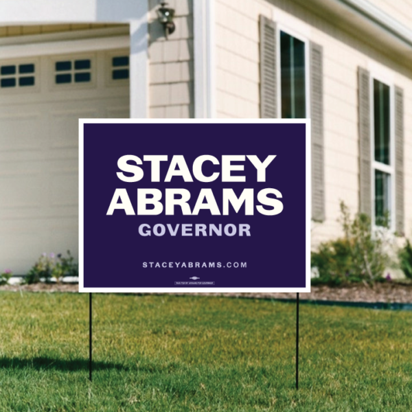 stacey abrams yard sign